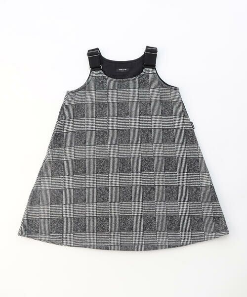 COMME CA ISM / コムサイズム ドレス | グレンチェックプリント 裏起毛 ジャンパースカート | 詳細2