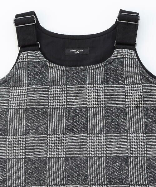 COMME CA ISM / コムサイズム ドレス | グレンチェックプリント 裏起毛 ジャンパースカート | 詳細4