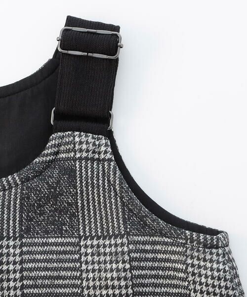 COMME CA ISM / コムサイズム ドレス | グレンチェックプリント 裏起毛 ジャンパースカート | 詳細5