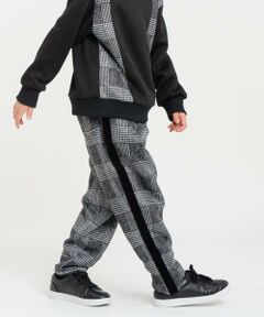 COMME CA ISM / コムサイズム スラックス・ドレスパンツ | グレンチェックプリント 裏起毛 ロングテーパードパンツ / セットアップ対応