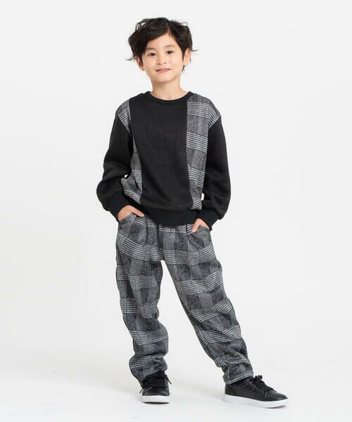 COMME CA ISM / コムサイズム スラックス・ドレスパンツ | グレンチェックプリント 裏起毛 ロングテーパードパンツ / セットアップ対応 | 詳細4