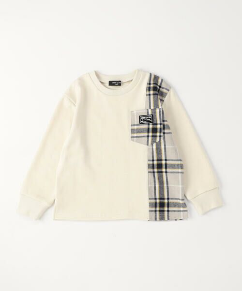 COMME CA ISM / コムサイズム スウェット | チェック 切り替え トレーナー | 詳細4