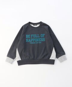 COMME CA ISM / コムサイズム スウェット | フロッキープリント 配色トレーナー