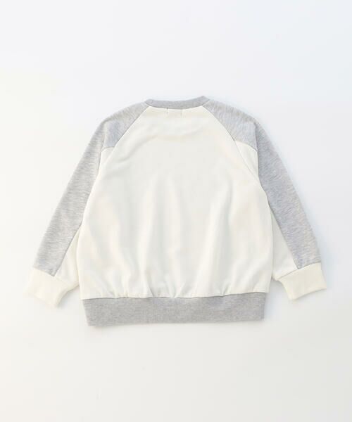 COMME CA ISM / コムサイズム スウェット | フロッキープリント 配色トレーナー | 詳細2