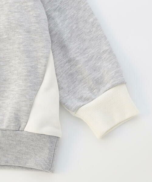 COMME CA ISM / コムサイズム スウェット | フロッキープリント 配色トレーナー | 詳細4