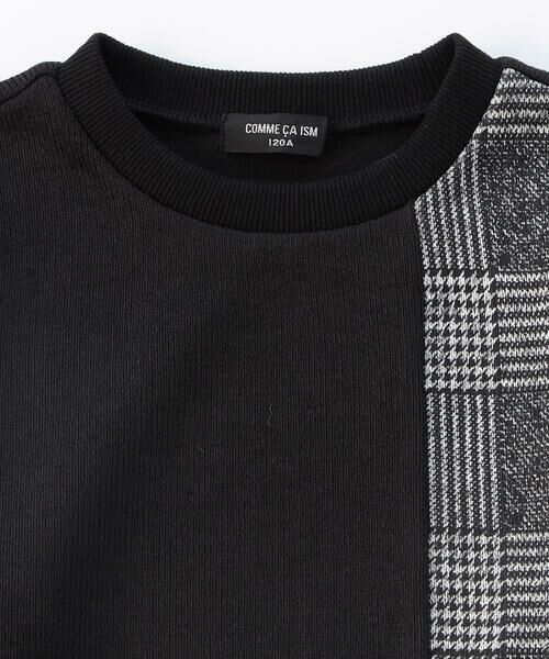 COMME CA ISM / コムサイズム スウェット | グレンチェックプリント 裏起毛 切り替えトレーナー / セットアップ対応 | 詳細6