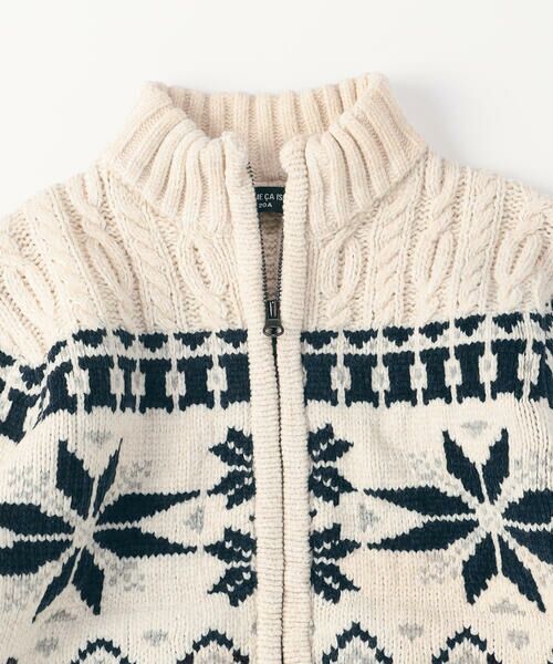 COMME CA ISM / コムサイズム ニット・セーター | 【雑誌掲載商品】雪柄 モールニット ジップアップ ブルゾン | 詳細6