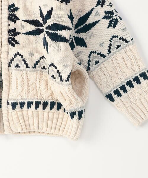 COMME CA ISM / コムサイズム ニット・セーター | 【雑誌掲載商品】雪柄 モールニット ジップアップ ブルゾン | 詳細7