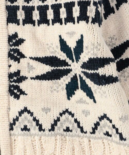 COMME CA ISM / コムサイズム ニット・セーター | 【雑誌掲載商品】雪柄 モールニット ジップアップ ブルゾン | 詳細9