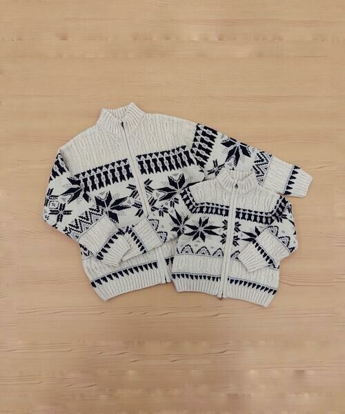 COMME CA ISM / コムサイズム ニット・セーター | 【雑誌掲載商品】雪柄 モールニット ジップアップ ブルゾン | 詳細10