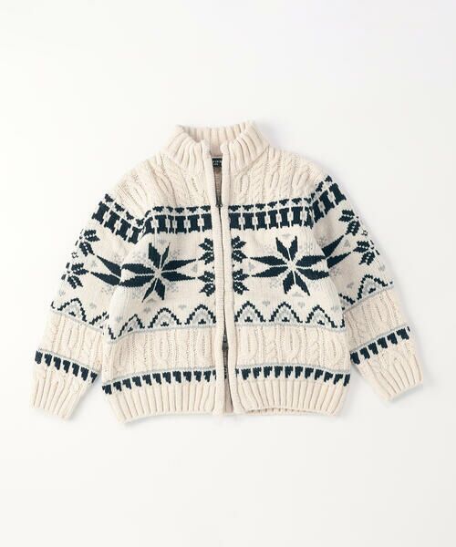 COMME CA ISM / コムサイズム ニット・セーター | 【雑誌掲載商品】雪柄 モールニット ジップアップ ブルゾン | 詳細4