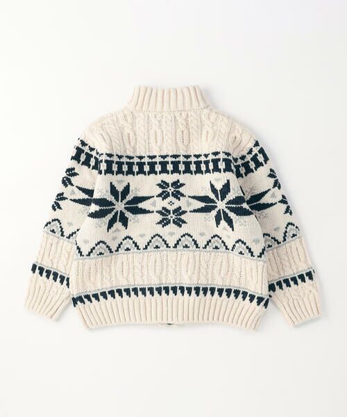 COMME CA ISM / コムサイズム ニット・セーター | 【雑誌掲載商品】雪柄 モールニット ジップアップ ブルゾン | 詳細5