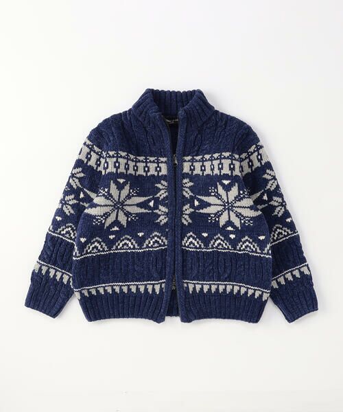 COMME CA ISM / コムサイズム ニット・セーター | 【雑誌掲載商品】雪柄 モールニット ジップアップ ブルゾン | 詳細14