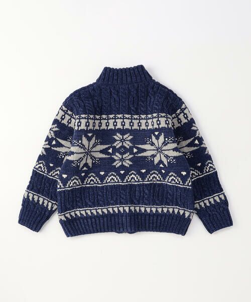 COMME CA ISM / コムサイズム ニット・セーター | 【雑誌掲載商品】雪柄 モールニット ジップアップ ブルゾン | 詳細15