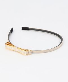 COMME CA ISM / コムサイズム カチューシャ・カチューム・その他 | ゴールドトリミング グログラン リボン カチューシャ