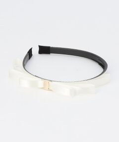 COMME CA ISM / コムサイズム その他 | メタル パーツ付き サテン リボン カチューシャ