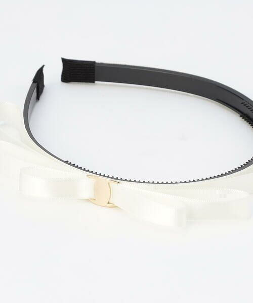 COMME CA ISM / コムサイズム その他 | メタル パーツ付き サテン リボン カチューシャ | 詳細1