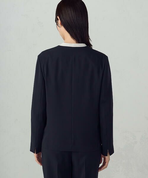 COMME CA ISM / コムサイズム ノーカラージャケット | 【宮城舞さん着用】【セットアップ対応】ポリエステルツイル ノーカラージャケット | 詳細25