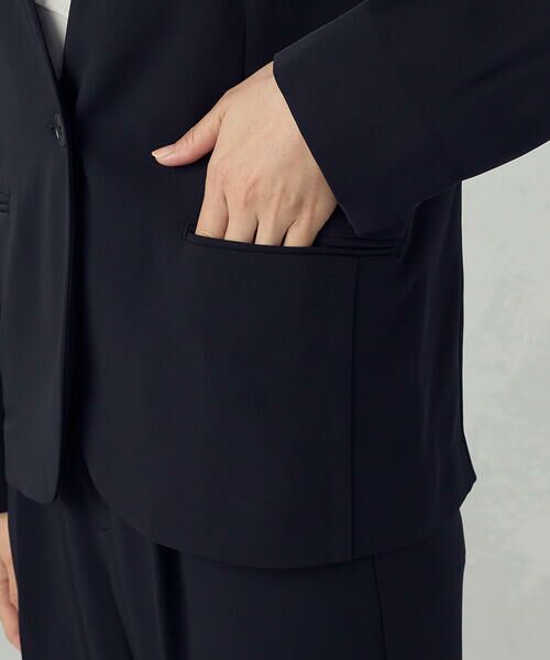 COMME CA ISM / コムサイズム ノーカラージャケット | 【宮城舞さん着用】【セットアップ対応】ポリエステルツイル ノーカラージャケット | 詳細28