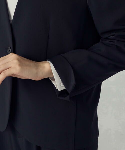 COMME CA ISM / コムサイズム ノーカラージャケット | 【宮城舞さん着用】【セットアップ対応】ポリエステルツイル ノーカラージャケット | 詳細29
