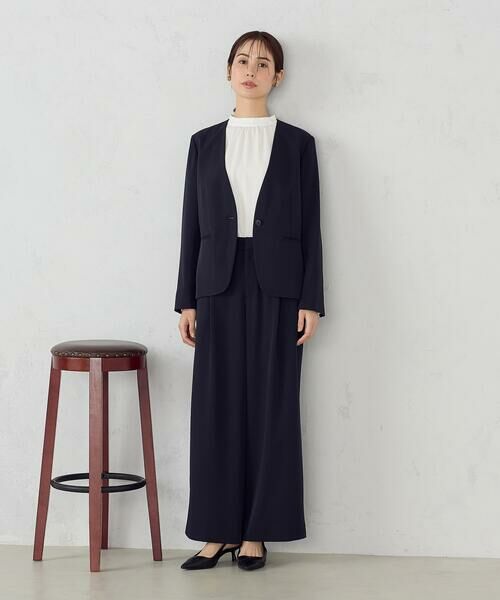 COMME CA ISM / コムサイズム ノーカラージャケット | 【セットアップ対応】ポリエステルツイル ノーカラージャケット | 詳細10