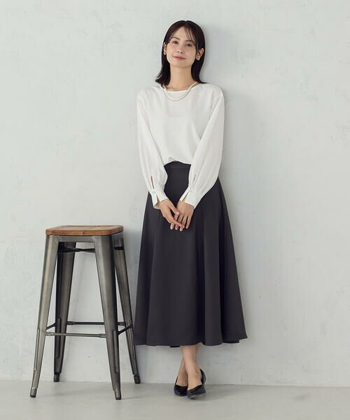 COMME CA ISM / コムサイズム シャツ・ブラウス | 【セットアップ対応】ポリエステルツイル パールボタンブラウス | 詳細2