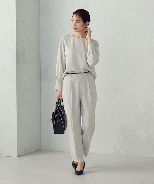 COMME CA ISM / コムサイズム シャツ・ブラウス | 【セットアップ対応】ポリエステルツイル パールボタンブラウス | 詳細12