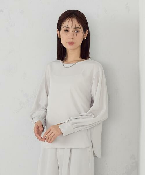 COMME CA ISM / コムサイズム シャツ・ブラウス | 【セットアップ対応】ポリエステルツイル パールボタンブラウス | 詳細14