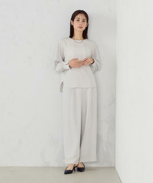 COMME CA ISM / コムサイズム シャツ・ブラウス | 【セットアップ対応】ポリエステルツイル パールボタンブラウス | 詳細3