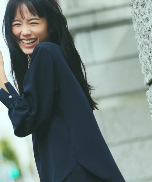 COMME CA ISM / コムサイズム シャツ・ブラウス | 【セットアップ対応】ポリエステルツイル パールボタンブラウス | 詳細17