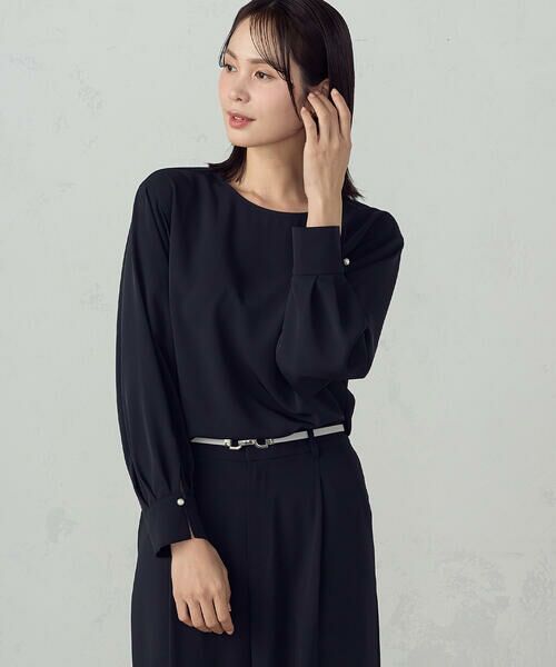 COMME CA ISM / コムサイズム シャツ・ブラウス | 【セットアップ対応】ポリエステルツイル パールボタンブラウス | 詳細18