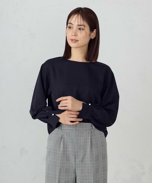 COMME CA ISM / コムサイズム シャツ・ブラウス | 【セットアップ対応】ポリエステルツイル パールボタンブラウス | 詳細23