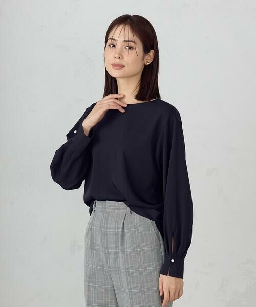 COMME CA ISM / コムサイズム シャツ・ブラウス | 【セットアップ対応】ポリエステルツイル パールボタンブラウス | 詳細24