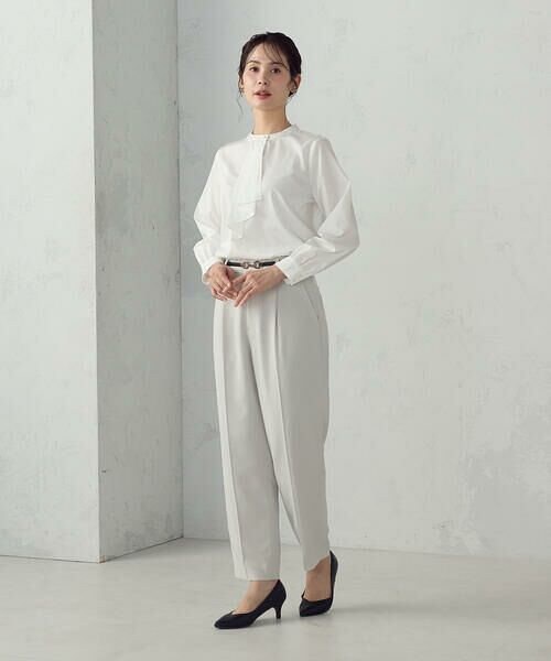 COMME CA ISM / コムサイズム その他パンツ | 【宮城舞さん着用】【セットアップ対応】ポリエステルツイル　テーパードパンツ | 詳細5