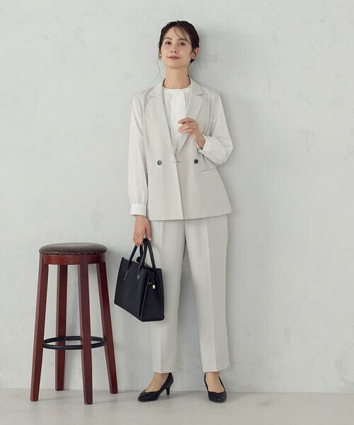 COMME CA ISM / コムサイズム その他パンツ | 【宮城舞さん着用】【セットアップ対応】ポリエステルツイル　テーパードパンツ | 詳細8