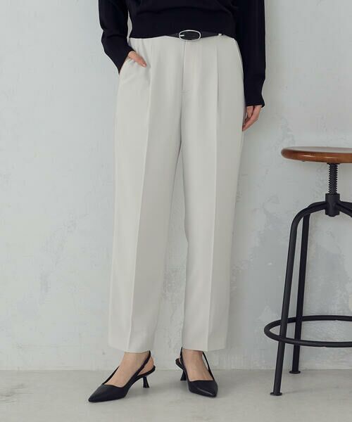 COMME CA ISM / コムサイズム その他パンツ | 【宮城舞さん着用】【セットアップ対応】ポリエステルツイル　テーパードパンツ | 詳細9