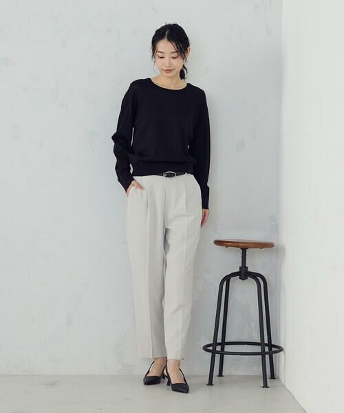 COMME CA ISM / コムサイズム その他パンツ | 【宮城舞さん着用】【セットアップ対応】ポリエステルツイル　テーパードパンツ | 詳細2