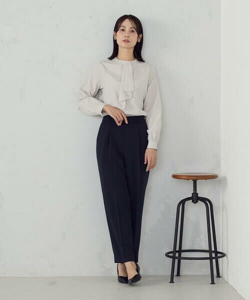COMME CA ISM / コムサイズム その他パンツ | 【宮城舞さん着用】【セットアップ対応】ポリエステルツイル　テーパードパンツ | 詳細13