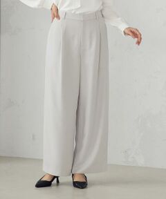 COMME CA ISM / コムサイズム その他パンツ | 【セットアップ対応】ポリエステルツイル タックワイドパンツ