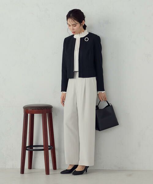 COMME CA ISM / コムサイズム その他パンツ | 【セットアップ対応】ポリエステルツイル タックワイドパンツ | 詳細5