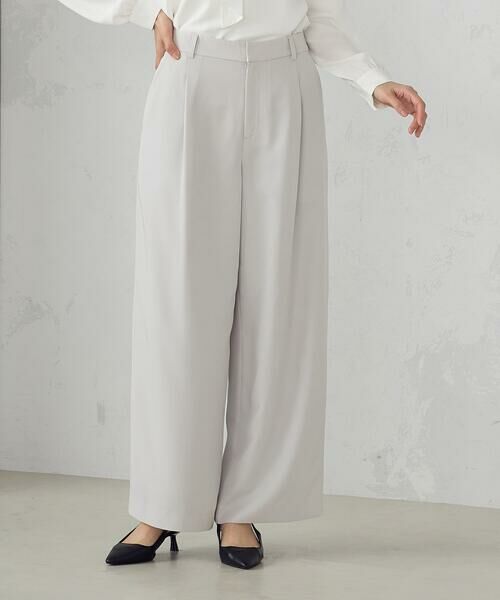 COMME CA ISM / コムサイズム その他パンツ | 【セットアップ対応】ポリエステルツイル タックワイドパンツ | 詳細9