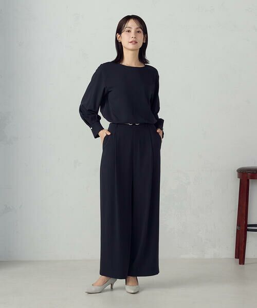 COMME CA ISM / コムサイズム その他パンツ | 【セットアップ対応】ポリエステルツイル タックワイドパンツ | 詳細18