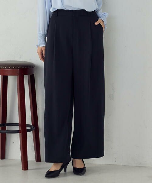 COMME CA ISM / コムサイズム その他パンツ | 【セットアップ対応】ポリエステルツイル タックワイドパンツ | 詳細20