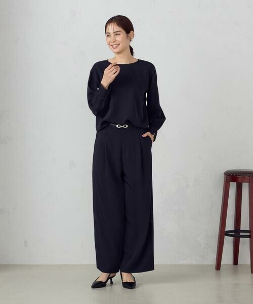 COMME CA ISM / コムサイズム その他パンツ | 【セットアップ対応】ポリエステルツイル タックワイドパンツ | 詳細5