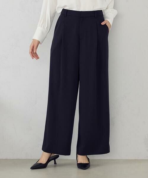 COMME CA ISM / コムサイズム その他パンツ | 【セットアップ対応】ポリエステルツイル タックワイドパンツ | 詳細6