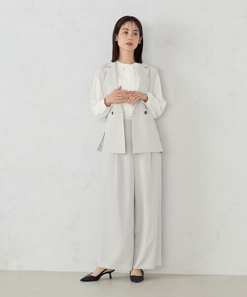 COMME CA ISM / コムサイズム ベスト | 【セットアップ対応】ポリエステルツイル テーラードジレ | 詳細1