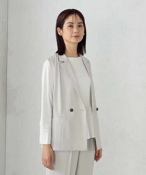 COMME CA ISM / コムサイズム ベスト | 【セットアップ対応】ポリエステルツイル テーラードジレ | 詳細2
