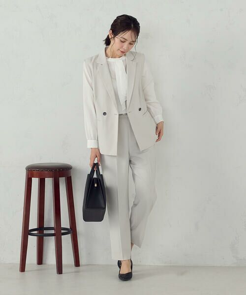 COMME CA ISM / コムサイズム ベスト | 【セットアップ対応】ポリエステルツイル テーラードジレ | 詳細3