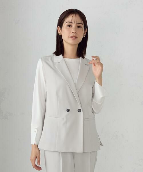 COMME CA ISM / コムサイズム ベスト | 【セットアップ対応】ポリエステルツイル テーラードジレ | 詳細5