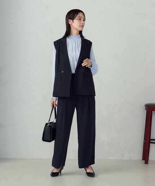 COMME CA ISM / コムサイズム ベスト | 【セットアップ対応】ポリエステルツイル テーラードジレ | 詳細11